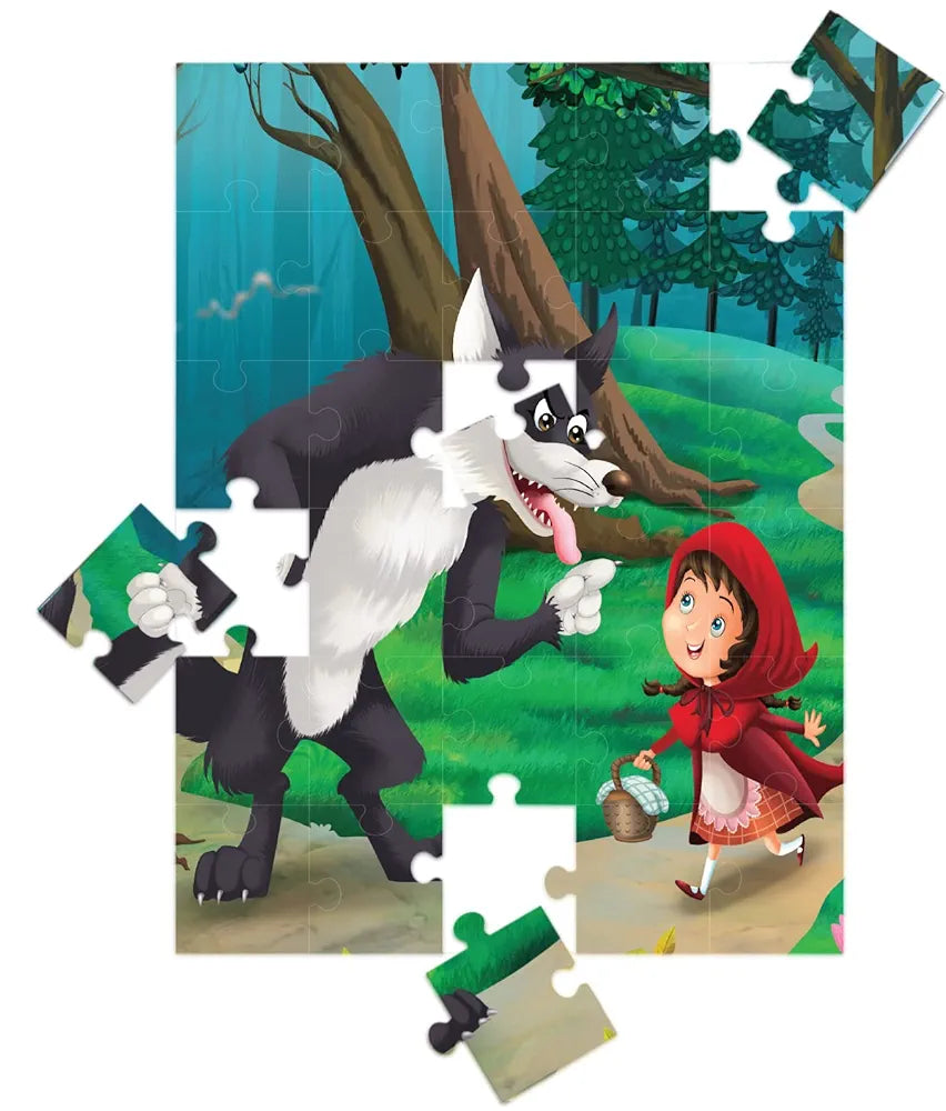 Little Red Ridding Hood - 30 Piece Jigsaw Puzzle with Free Reading Book