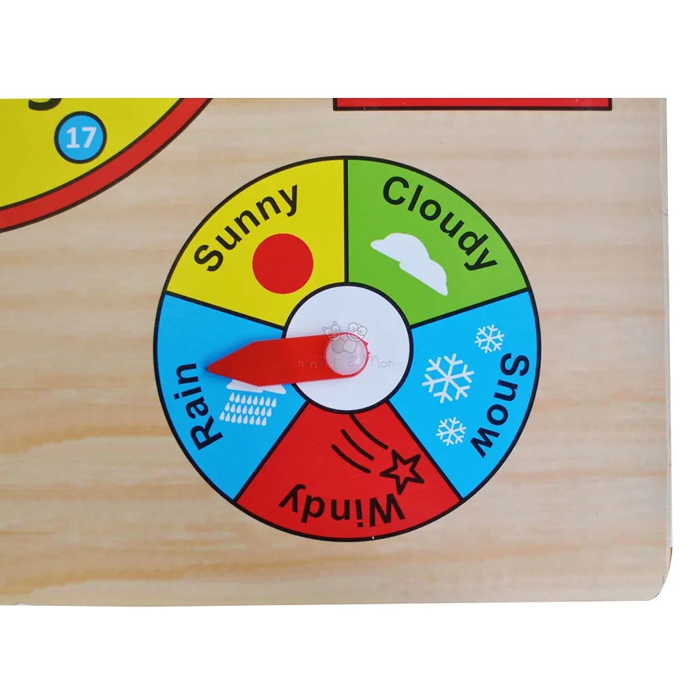 Trinkets & More Calendar Clock Toy For Kids Learning  Multicolor