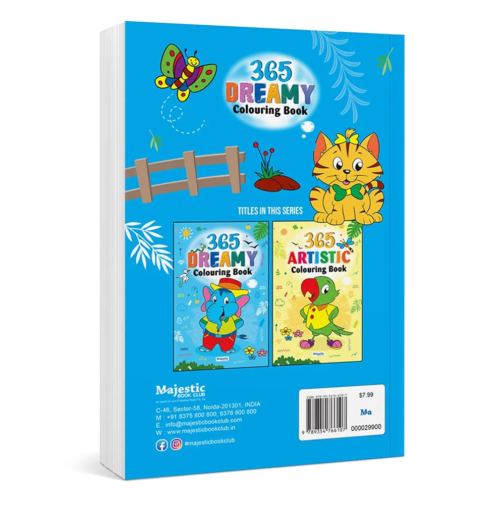 365 Dreamy Colouring Book for Kids | Jumbo Colouring & Activity Book with 368 Pages | Fun Gift for Boys & Girls Ages 3+ | Improves Creativity, Focus & Fine Motor Skills By Majestic Book Club