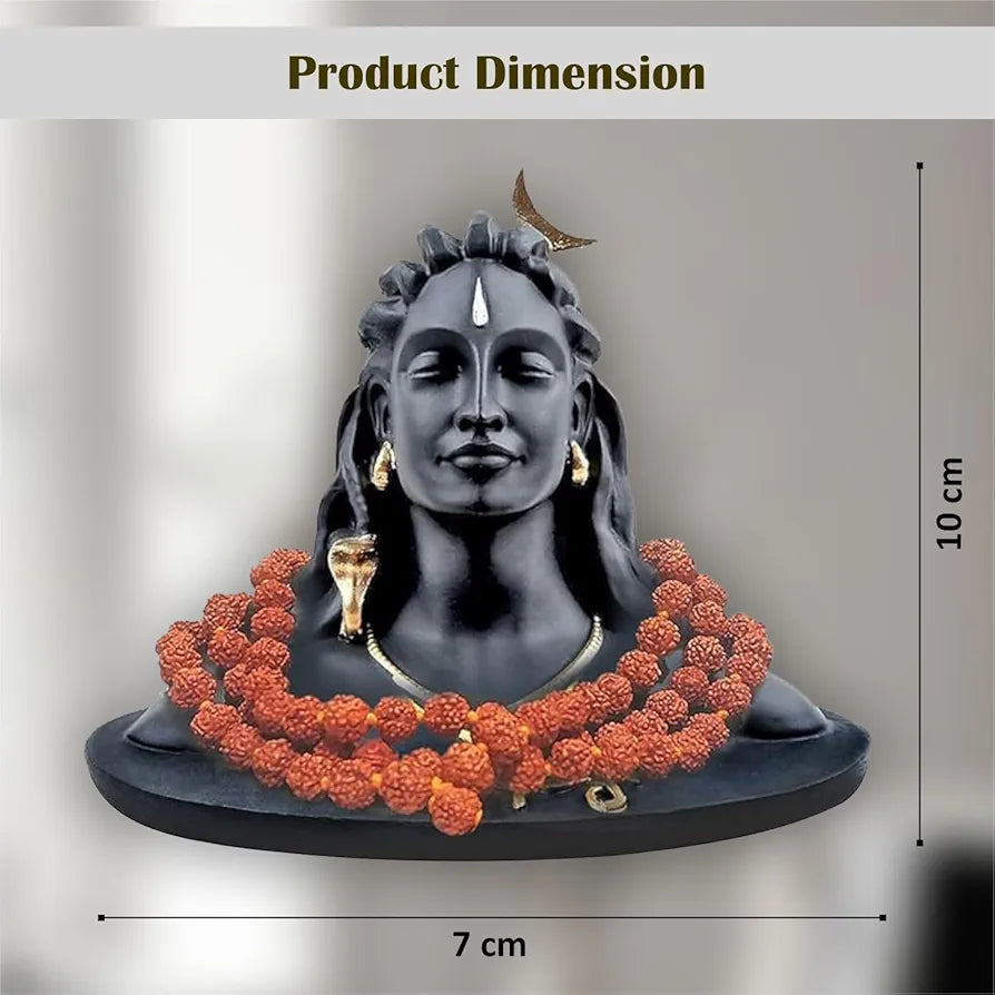 Jd Fresh 4.5 Inch Adiyogi Statue with Rudraksh Mala