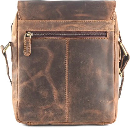 Goatter Genuine Leather Multi Pocket 10" Inch Messenger Sling Bag For Men