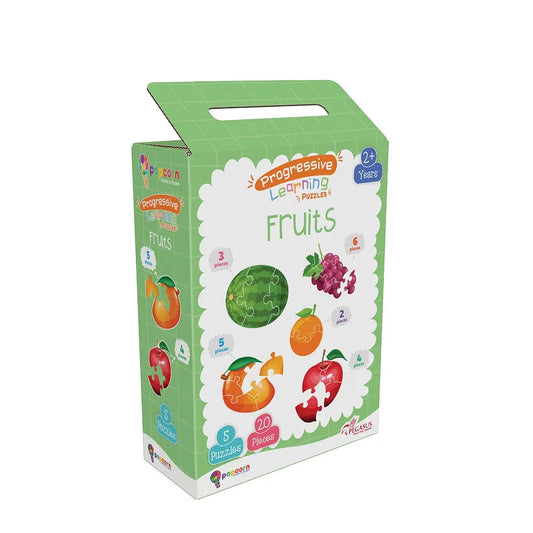Popcorn Games & Puzzles Fruits Puzzle for 3 Years Old & Above