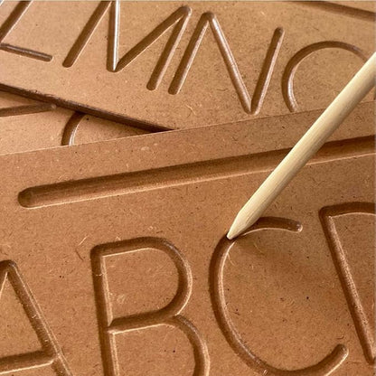 Mini Leaves Alphabet Tracing Board Wooden Board With 2 Dummy Pencils | Tracing Letters for Kids Toddler Writing Tools for Beginners