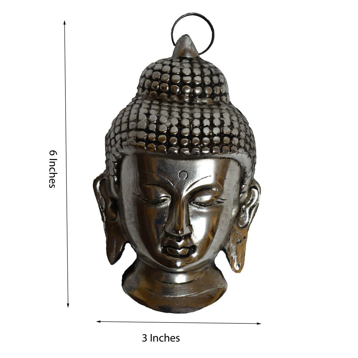 Ecraftindia Metal Resting Buddha on Knee | Brown