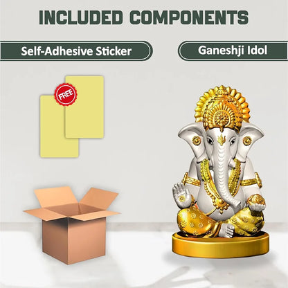 Jd Fresh Resin Ganesh Idol For Home - White