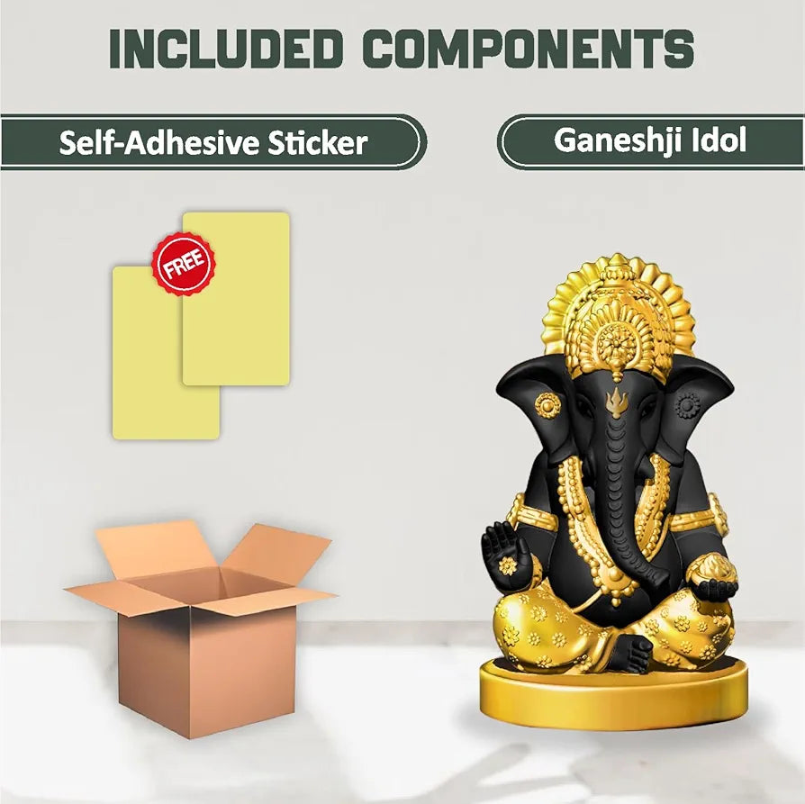 Jd Fresh Resin Ganesh Idol For Home - Orange