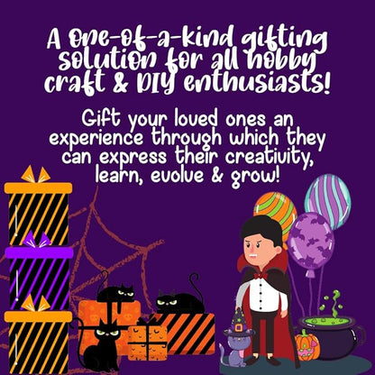 Kalakaram Diy Spookyville Chills Craft Box, Mysterious Trove of 6 Craft Activities | Diy Craft Kit for Kids | Activity Kit for Kids