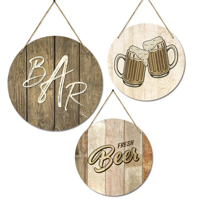 Kotart Wooden Wall Hanging Home Decor Items Bar Beer