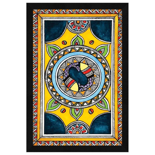 ArtX Paper Acrylic Mandala Harmony Framed Wall Art Painting Multicolor Abstract Set of 1