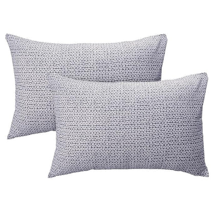 Huesland by Ahmedabad Cotton 144 TC King Size Bedsheet Cotton with 2 Pillow Covers | White, Light Coral & Grey