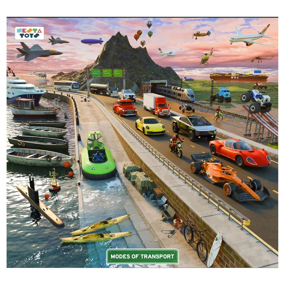 NESTA TOYS - Floor Puzzle & Game - Modes of Transport, Jigsaw & Toddler Puzzles, Educational Toy, Gifts for Boys & Girls Ages 3, 4, 5, 6, 7 