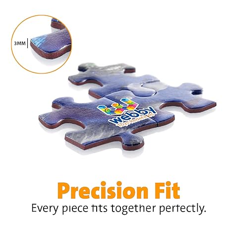Webby Gradient Pink Blue Wooden Jigsaw Puzzle 500 Pieces Multicolor