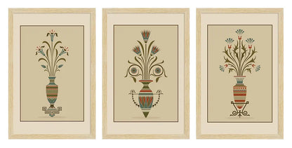 ArtX Paper Vintage Paintings with Frame Set of 3
