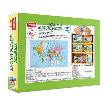 Funskool Play & Learn Funskool World Map Educational 105 Pieces Puzzle