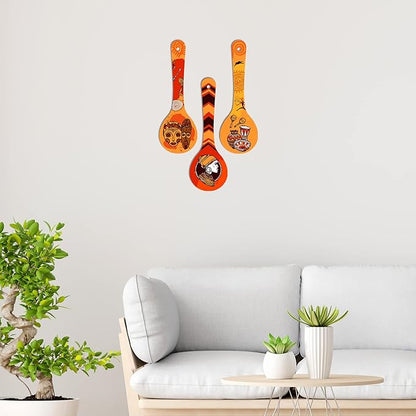 Artvibes Ancient Egyptian Art Wooden Wall Hanger for Home | Set of 3