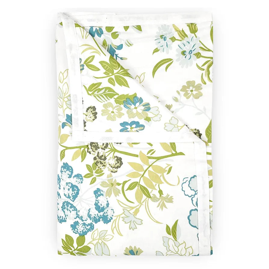Divine Casa Floret 100% Cotton Single Dohar 120 GSM Soft & Lightweight Throw Blanket Colour Floral Breeze
