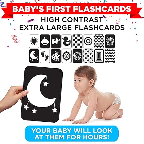 Einstein Box Gift Set for Babies and Newborns ages High Contrast Flash Cards