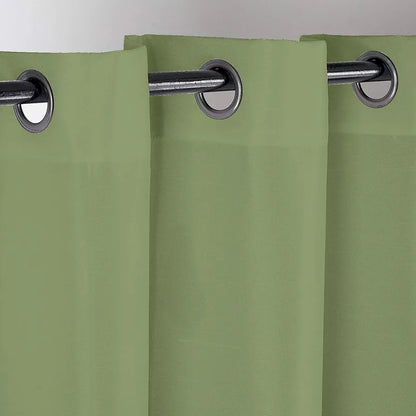 Divine Casa Semi Blackout Door Curtain 7 Feet Colour Pastel Green Super Satin Room Darkening Panel for Home (Pack of 1)