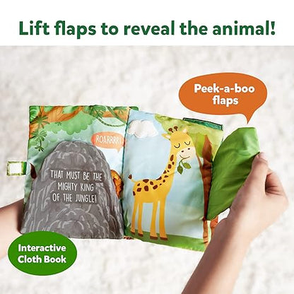 Skillmatics Peek A Boo Jungle Book Soft Cloth Book for Baby Infant & Toddler Toys