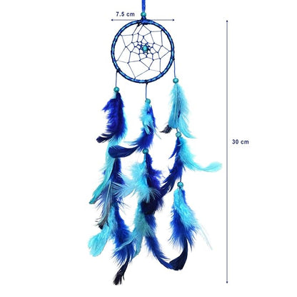 Asian Hobby Crafts Dream Catcher Mini for Wall Hanging and Decorations | Blue