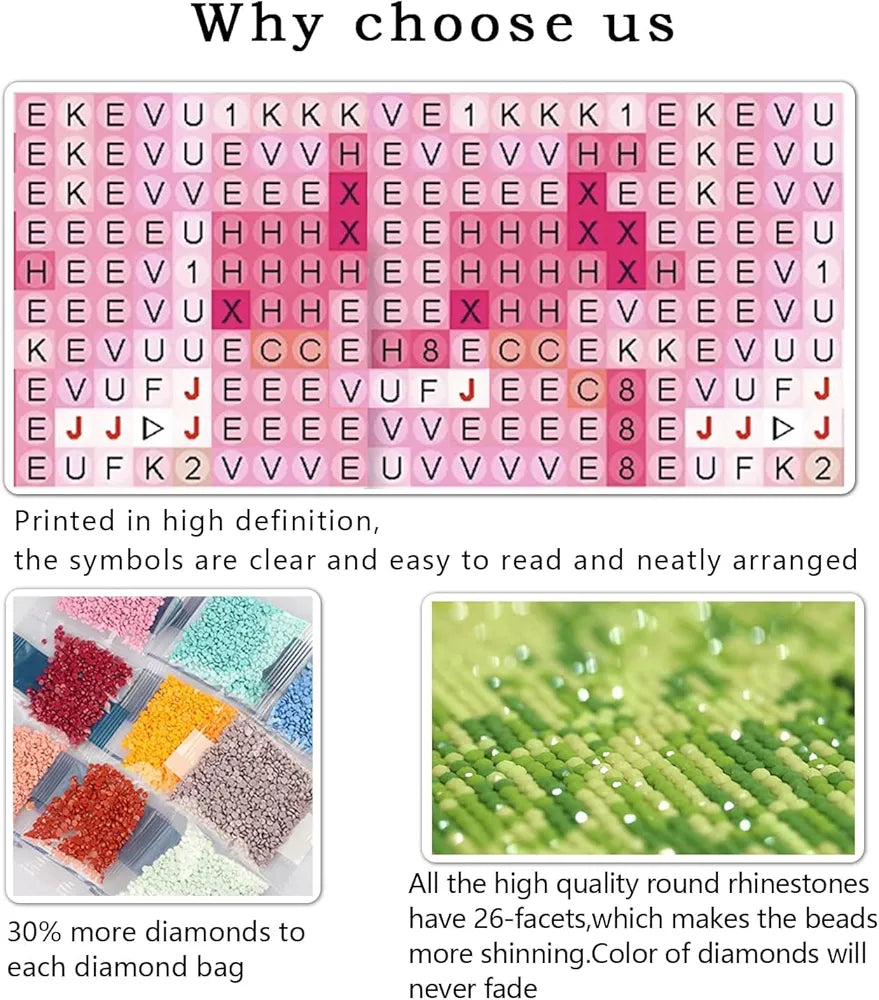 TREXEE 30 x 30 Cm 5D Diamond Painting by Number Kits | Full Diamond Crystal Embroidery DIY Drill Cross Stitch Pictures Art Kit, DIY Diamond Painting Kit for Adults & Kids Owl Diamond Painting