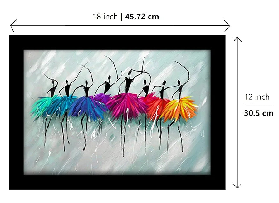 Lifehaxtore Abstract Dancing Girls Art Framed Painting