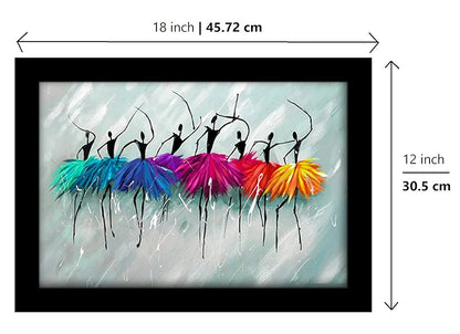 Lifehaxtore Abstract Dancing Girls Art Framed Painting