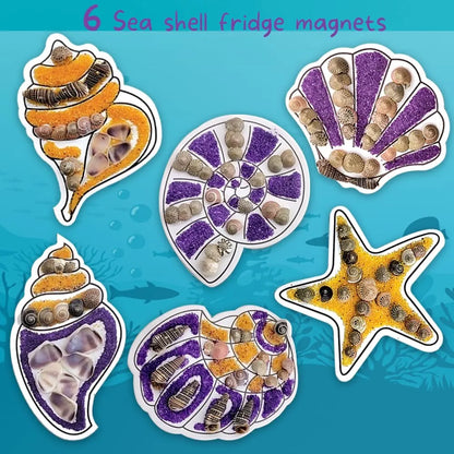 TOYKRAFTT Art and Craft Kit for Girls Boys, Gifts for Kids Aged 5 to 8, Fridge Magnet Kit for Kids - Magnetic Marine Marvels