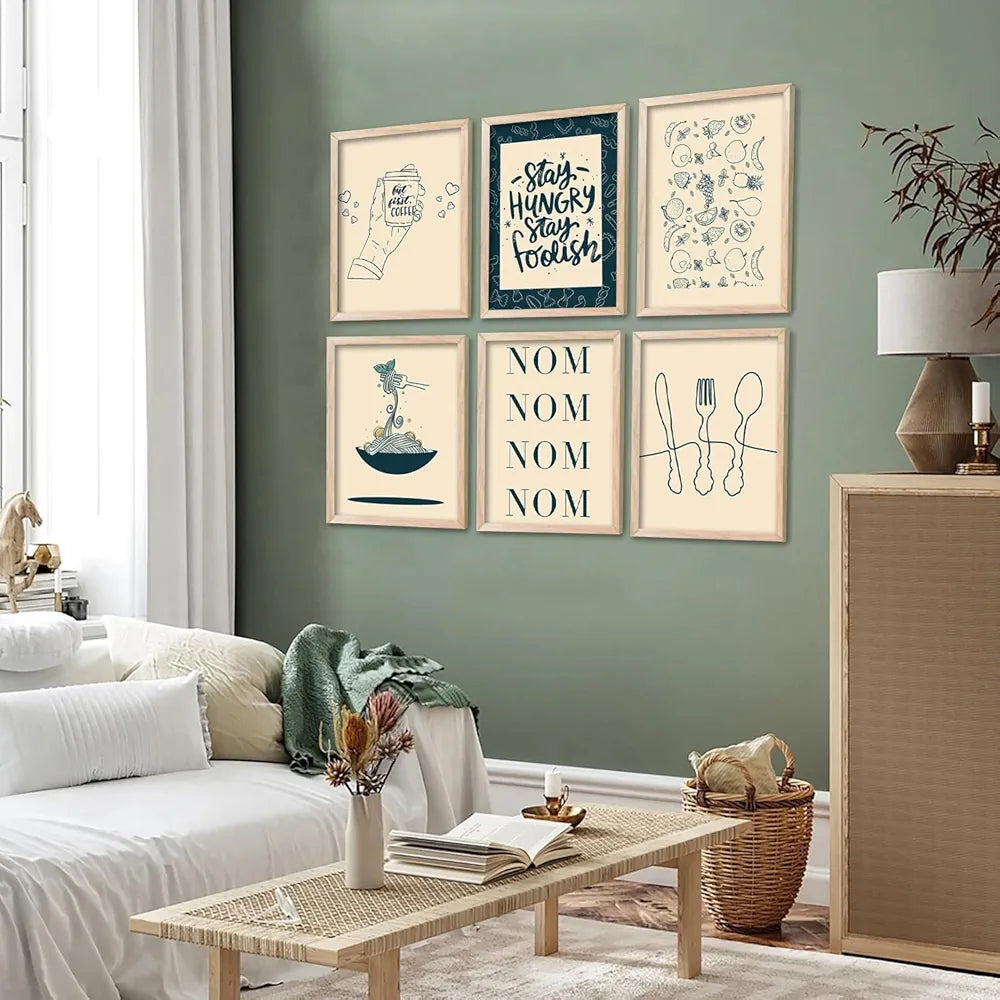 Kotart Restaurant Theme Digital Painting for Kitchen Restaurant Cafe Wall Decoration D