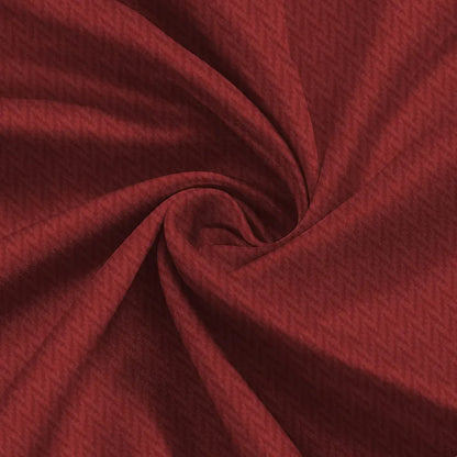 Divine Casa 5 Feet Zig Zag Design Window Curtain Lightweight Colour Maroon Polyester Panel with Metal Grommet Single Piece (Pack of 1)