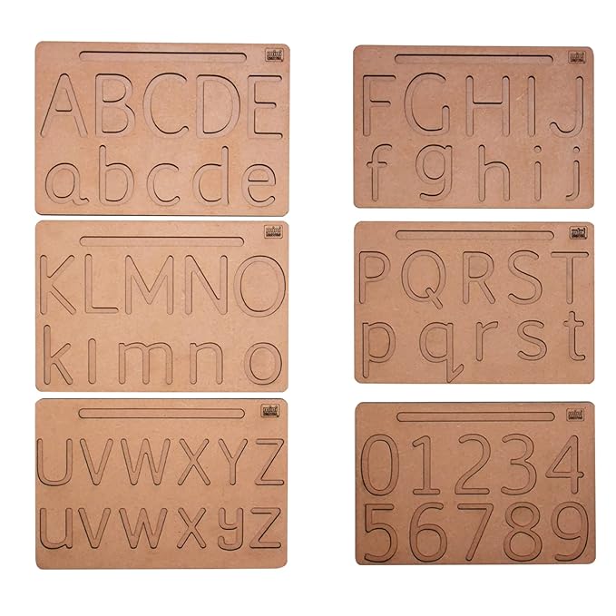 Mini Leaves English Alphabet Tracing Board Capital | Small and Numbers With 2 Dummy Pencils | Alphabet Board Capital and Small