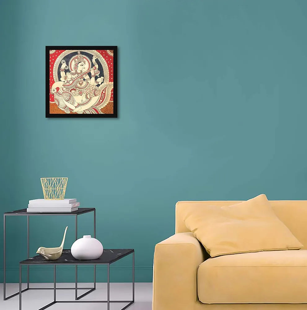 ArtX Paper Madhubani Goddess Saraswati Devi Maa Traditional Wall Art Painting