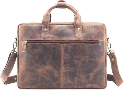 Goatter Genuine Leather 16" Inch Laptop Messenger Bag/Office Bag For Men