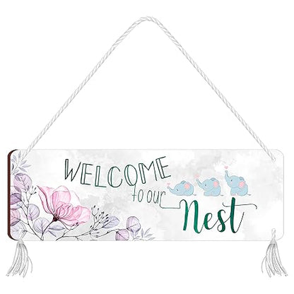 Blue Finch Home Decor Welcome Home Wall Hanging for Home Entry Or Living Room Decoration