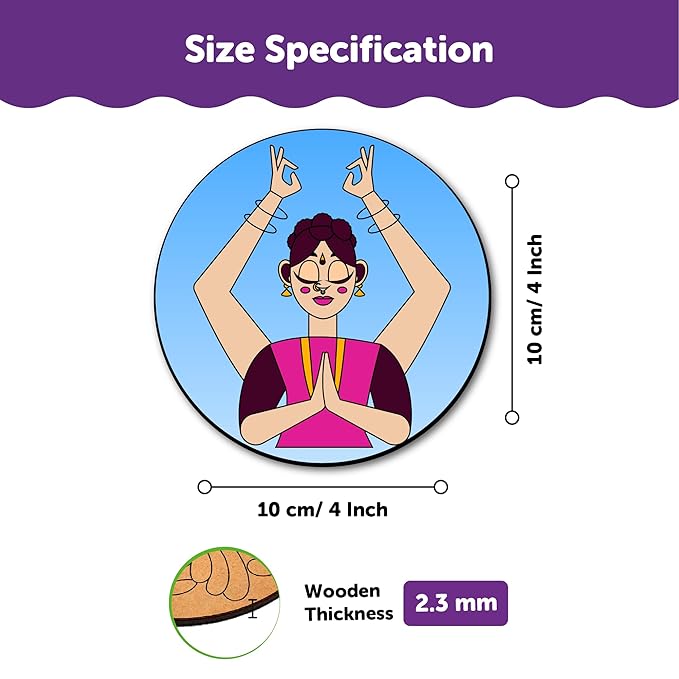 Mini Leaves Wooden Mandala Painting Kit Tea Coasters Art and Craft Kit for Girls Boys 9-12 Years Coaster Diy Kit Set of 6