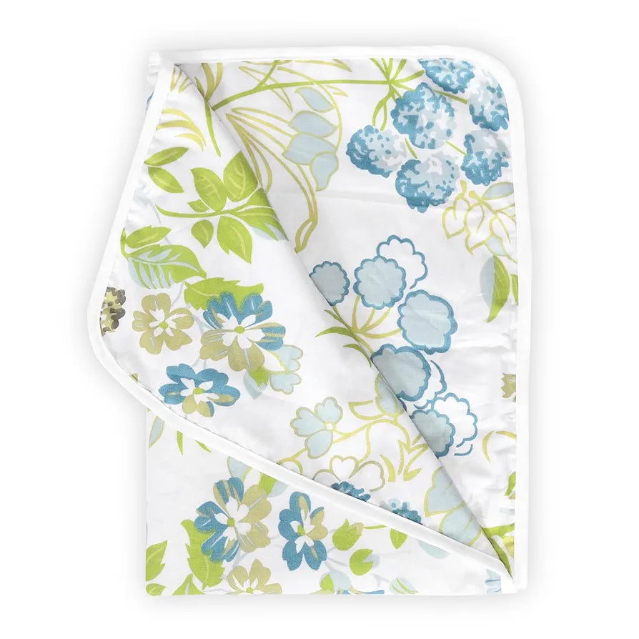 Divine Casa Floret 100% Cotton Single Kids Dohar 120 GSM Soft & Lightweight Throw Blanket Colour Green Banana