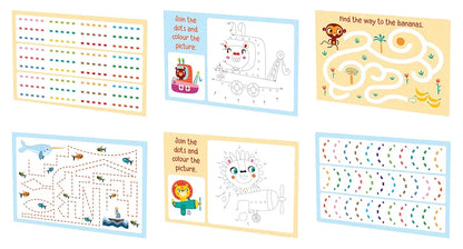 Popcorn Games & Puzzles Fine Motor Skills Wipe & Clean Reusable Learning Social_Skills Flash Cards 2+ Years Kids|Master The Motor Skills of Your Brain 16 Cards with Wipe & Clean Marker