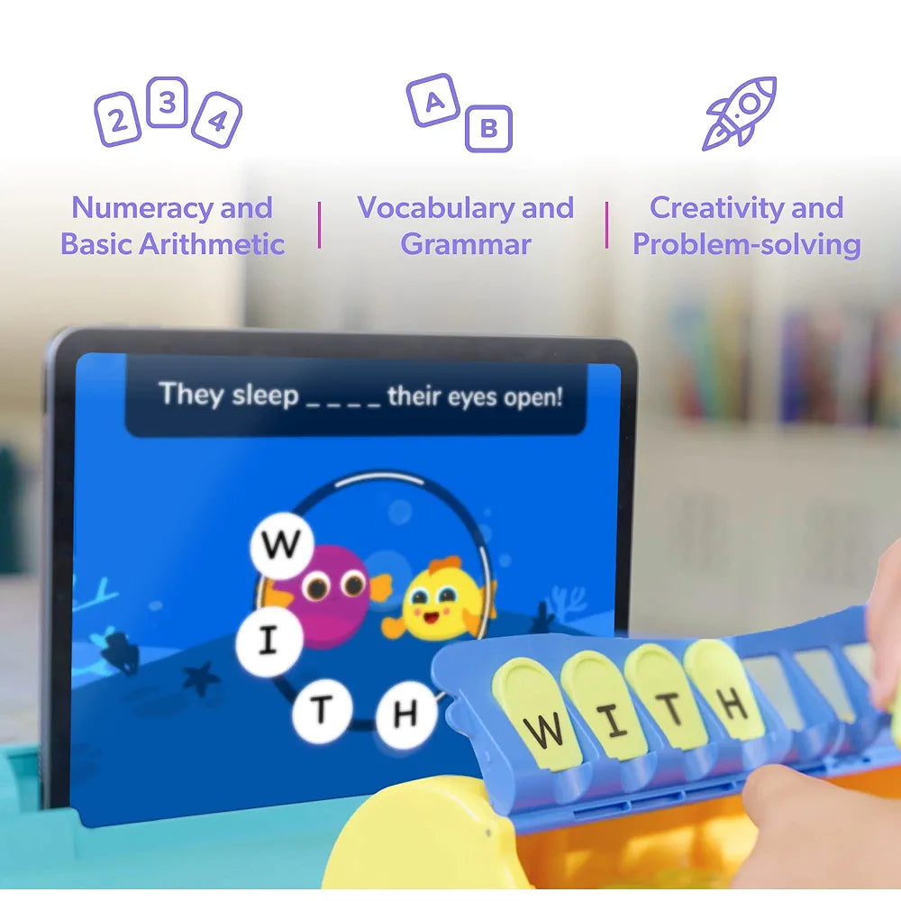 PlayShifu Plugo Learners Pack AR-Powered STEM Toys for Kids - Math Learning Kit and Alphabet Tiles Game Set with 15 Interactive Games and 500+ Fun Learning Levels 