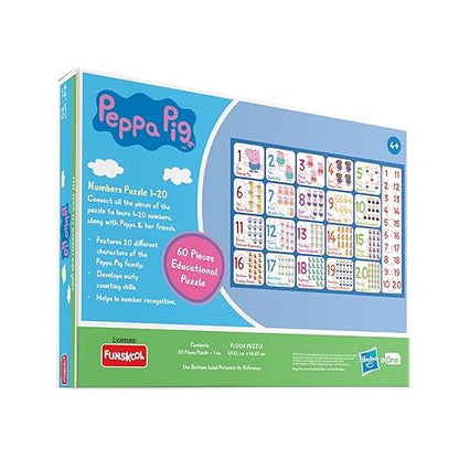 Funskool Peppa Numbers Puzzle 1-20 Educational 60 Pieces Puzzle Toy