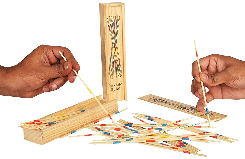 Trinkets & More - Mikado | Wooden 31 Pick-Up Sticks | Best Return Gift | Fun Family Indoor Board Game for Adults and Kids 5+ Years 