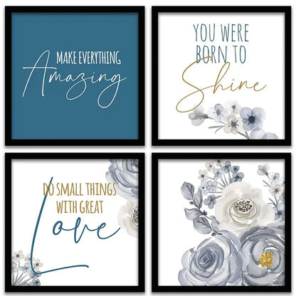 Kotart Make Everything Amazing Quotes Frames for Wall Decor Set of 4