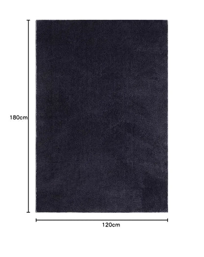 Saral Home Neon Shaggy Yarn Anti-Skid Carpet for Living Room Colour Navy Blue