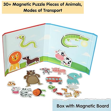 CocoMoco Kids Magnetic Puzzles for Kids 30+ Pieces Animal Puzzle Birthday Return Gifts for Kids