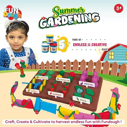 Funskool Fundough Playset Summer Gardening Garden Themed Playset Harvest Vegetables