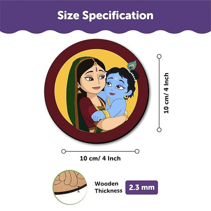 Mini Leaves Paint Your Own Mandala Art Coasters, Pack of 6 Coasters Diy Painting Craft Kit for Kids and Adults | Brown