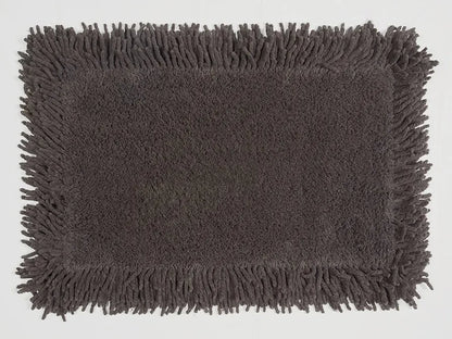 Saral Home Easy Living Cotton Shaggy Mat Colour Dark Grey