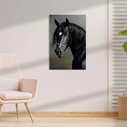 Kotart Beautiful Black Horse Modern Art Canvas Paintings for Bedroom Room Living Room Abstract Canvas Painting Style04