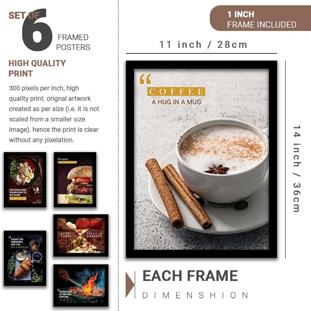 Kotart Kitchen Quotes Love Fades Posters Wall Paintings set of 8