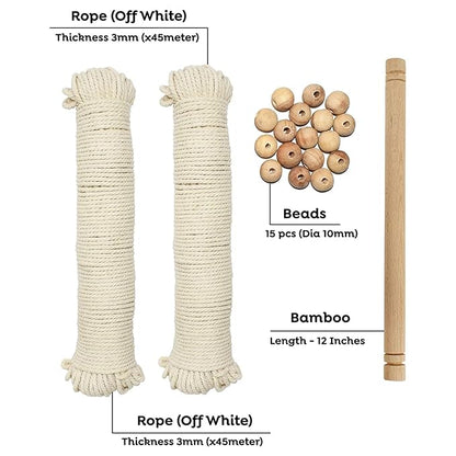 Kalakaram Abstract Wall Hanging Making Kit for Girls and Adults | Macrame Wall Hanging Decoration Kit