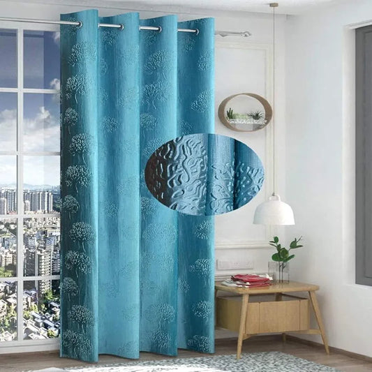 Fresh From Loom Window Floral Blackout Curtains 6 Feet Long High Tenacity Yarn Polyester